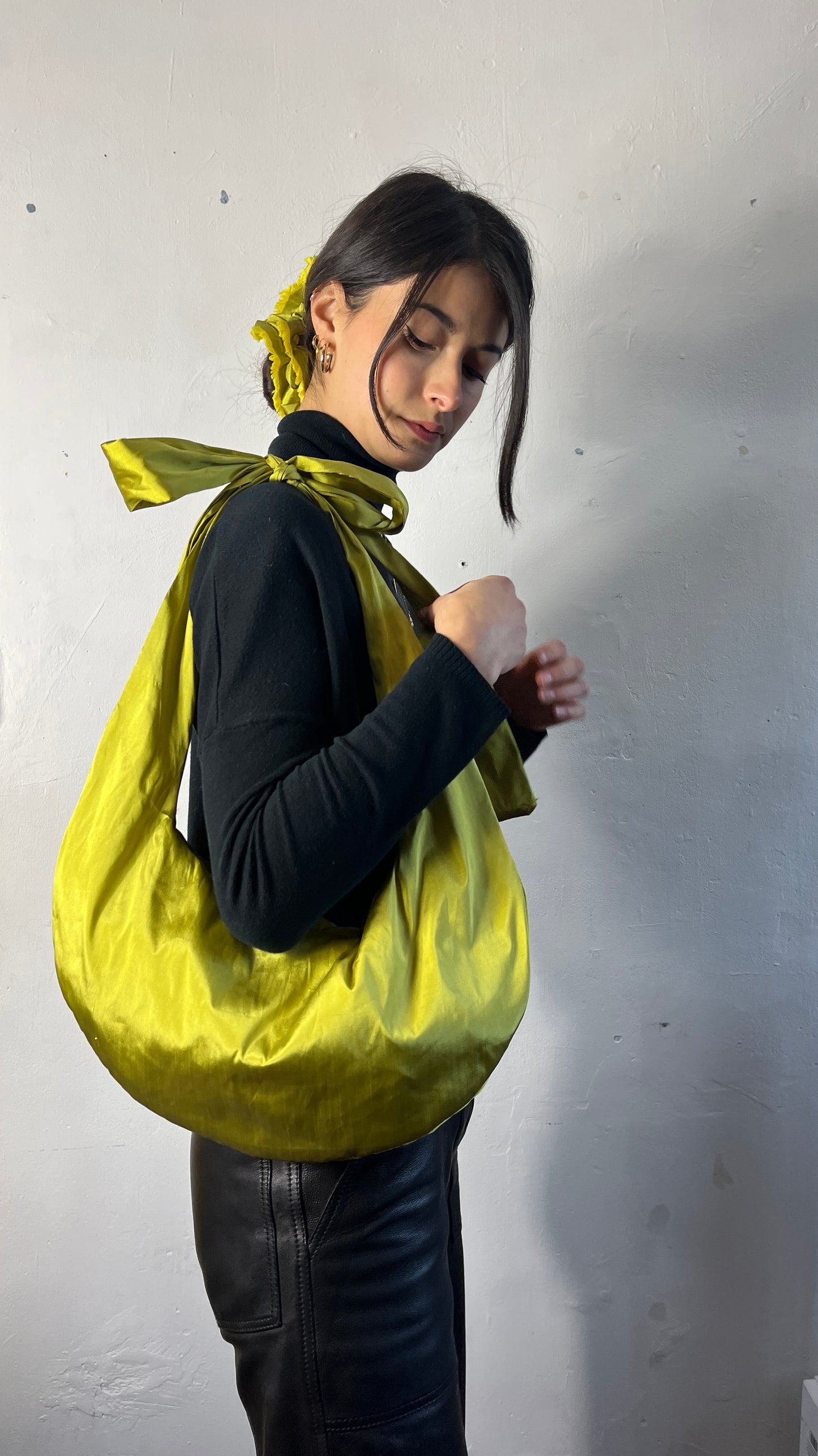 Chartreuse Cross Body Sling Bag