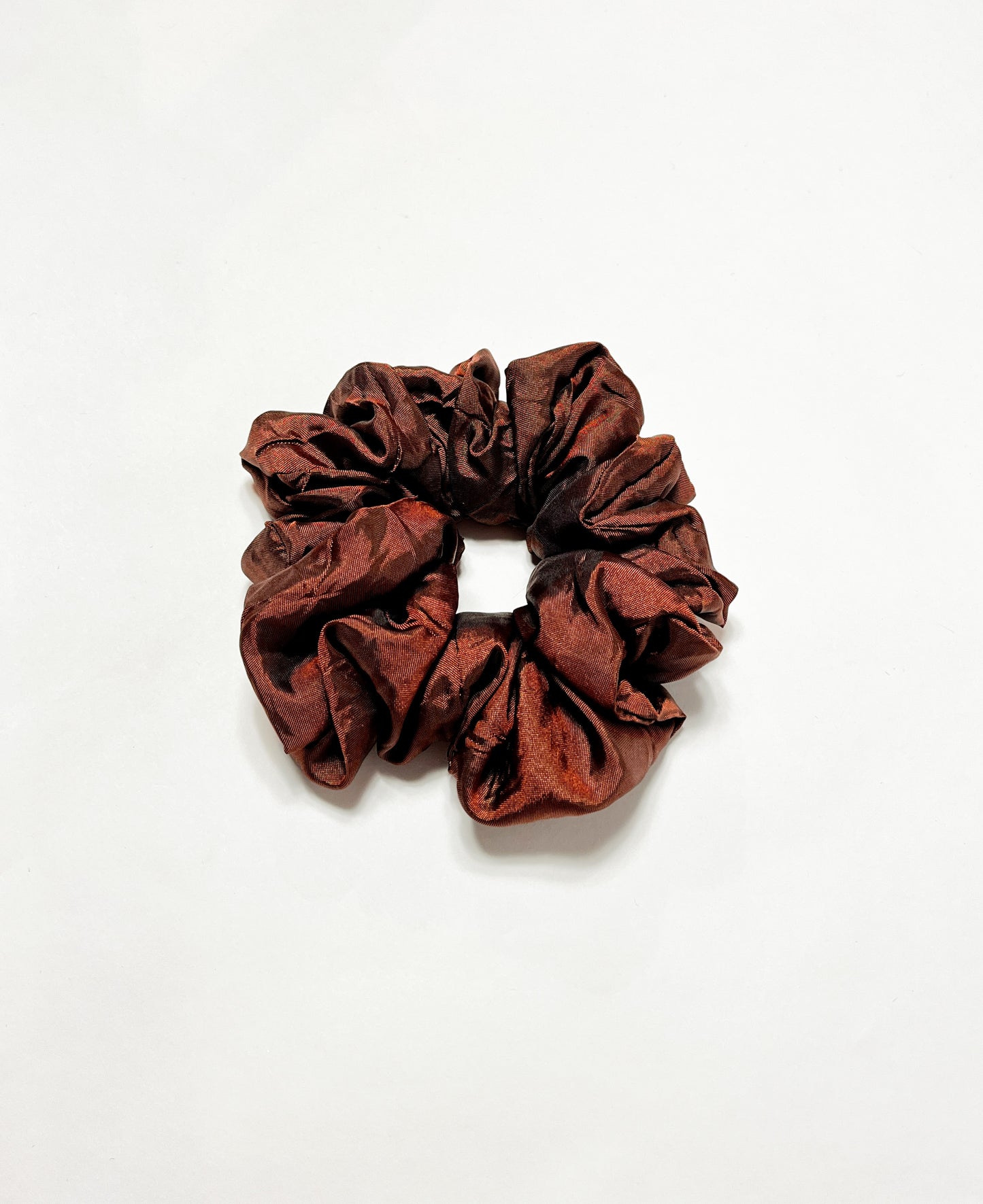 Cioccolato Hair Tie Scrunchie in Crinkle taffeta