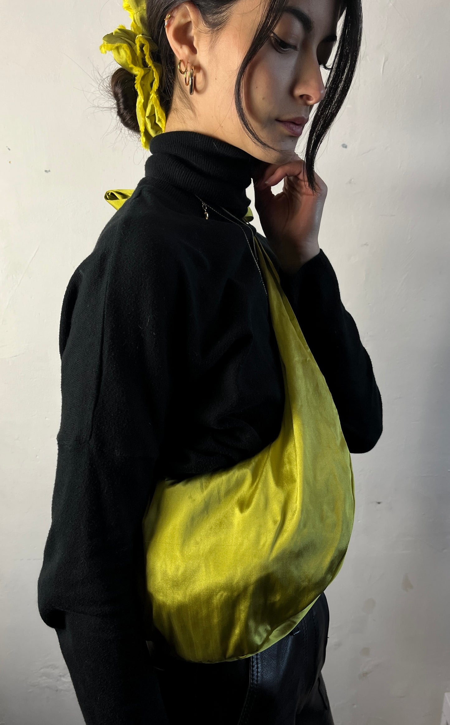 Chartreuse Cross Body Sling Bag