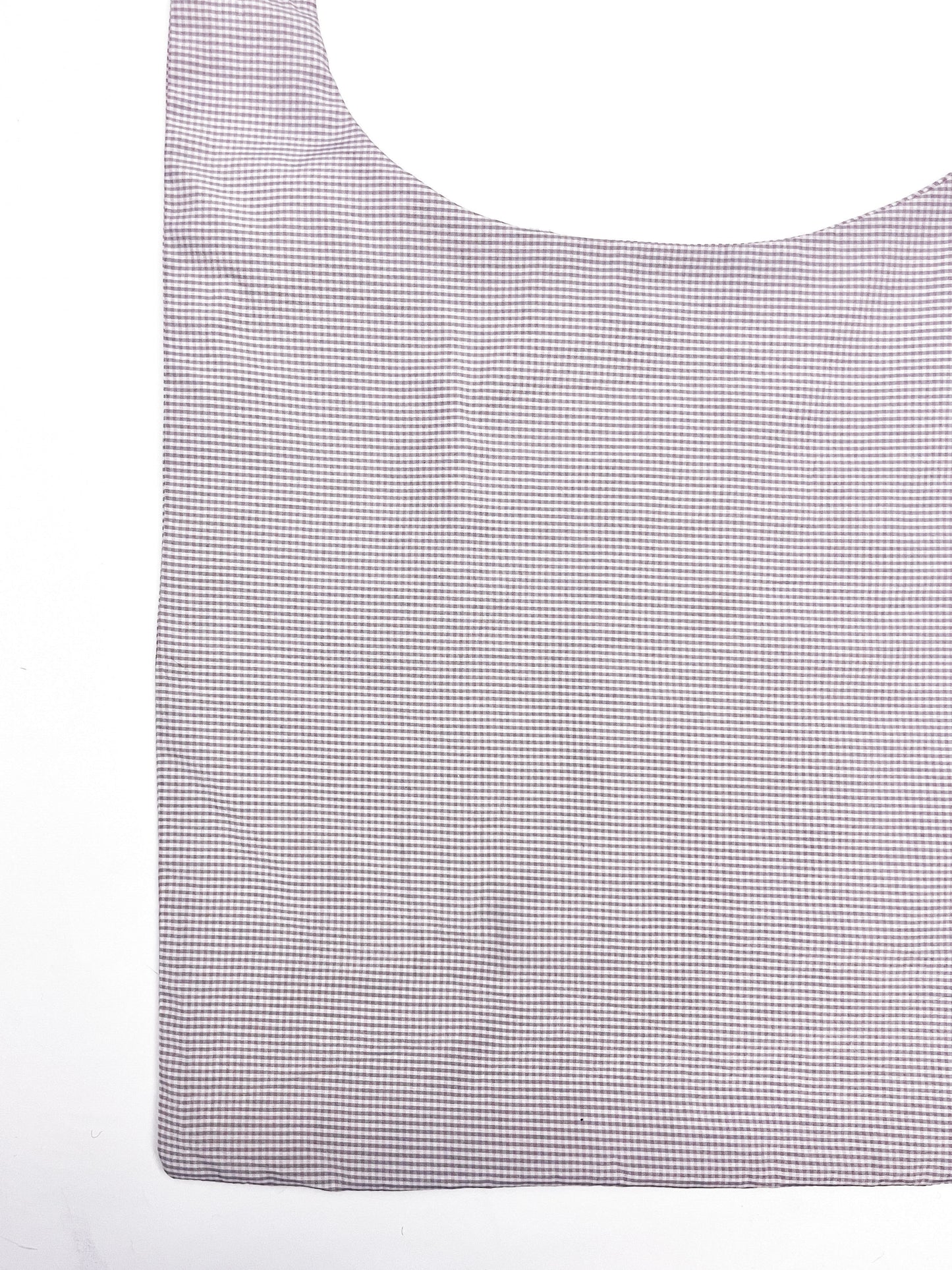 Dasukii Crossbody Tote in Lilac & Grey Cotton Poplin
