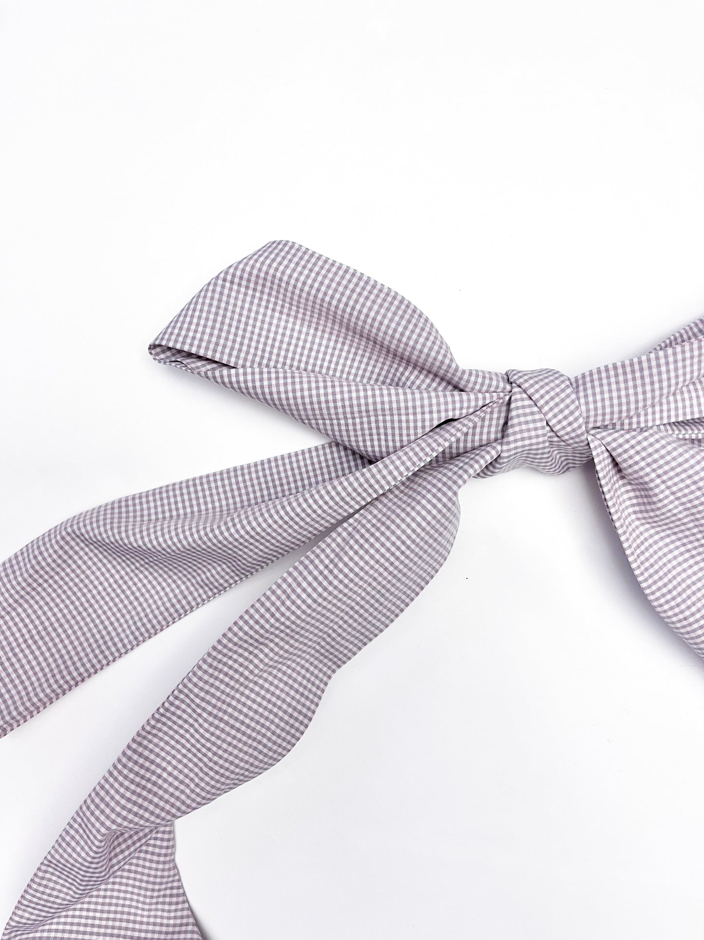 Dasukii Crossbody Tote in Lilac & Grey Cotton Poplin
