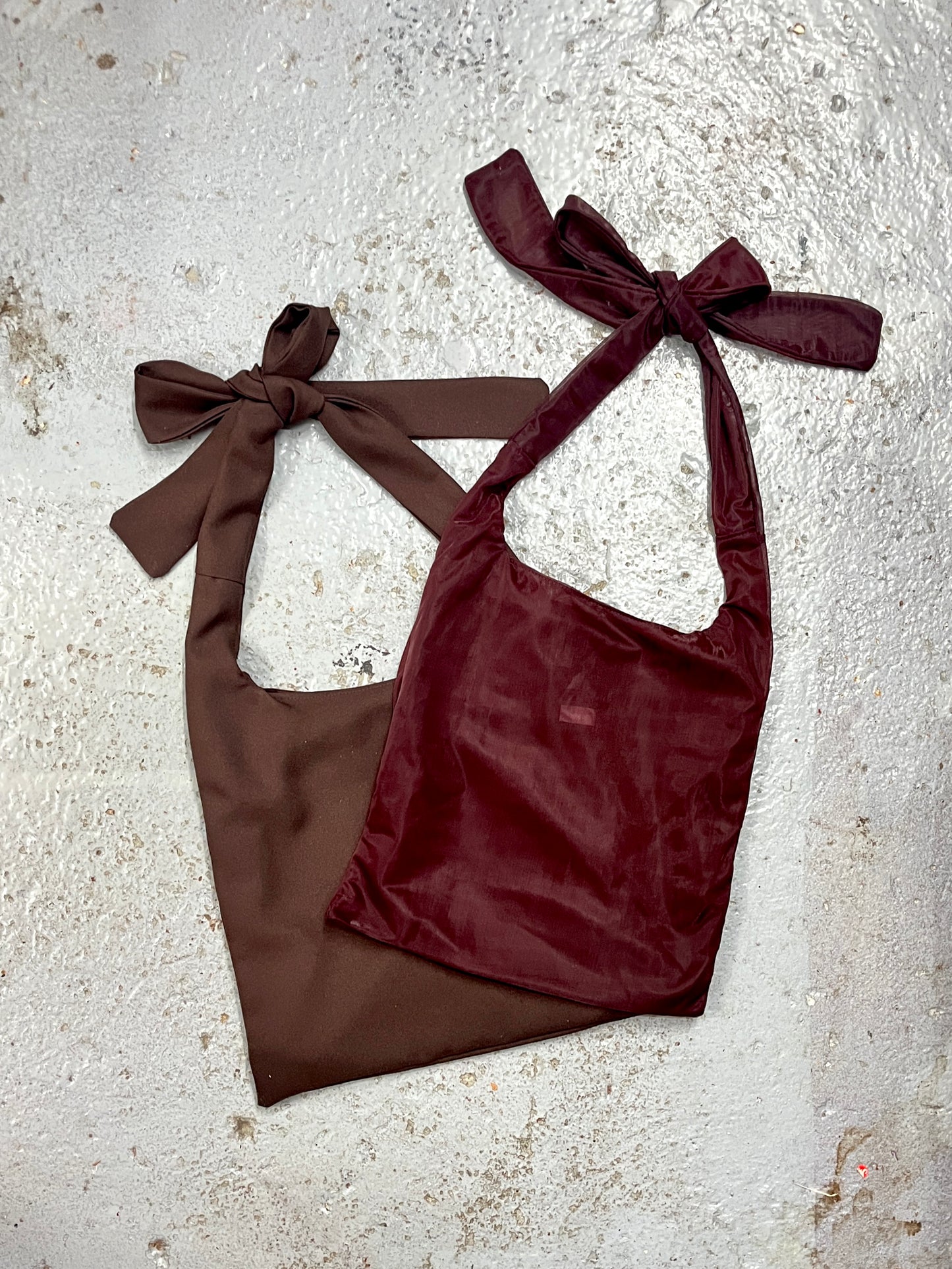 Cacao Crossbody Tote in Slinky Crepe