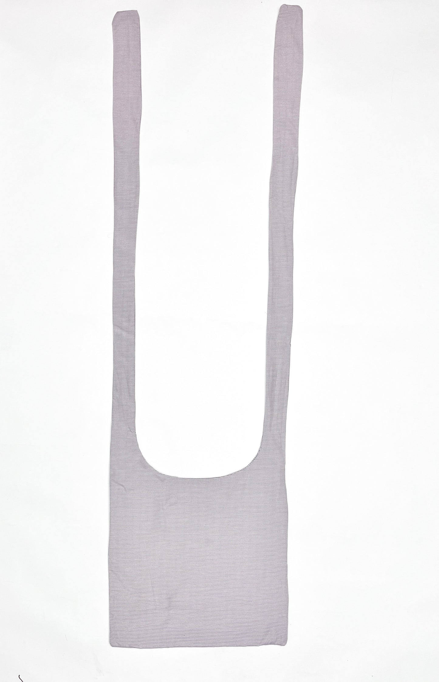Dasukii Crossbody Tote in Lilac & Grey Cotton Poplin