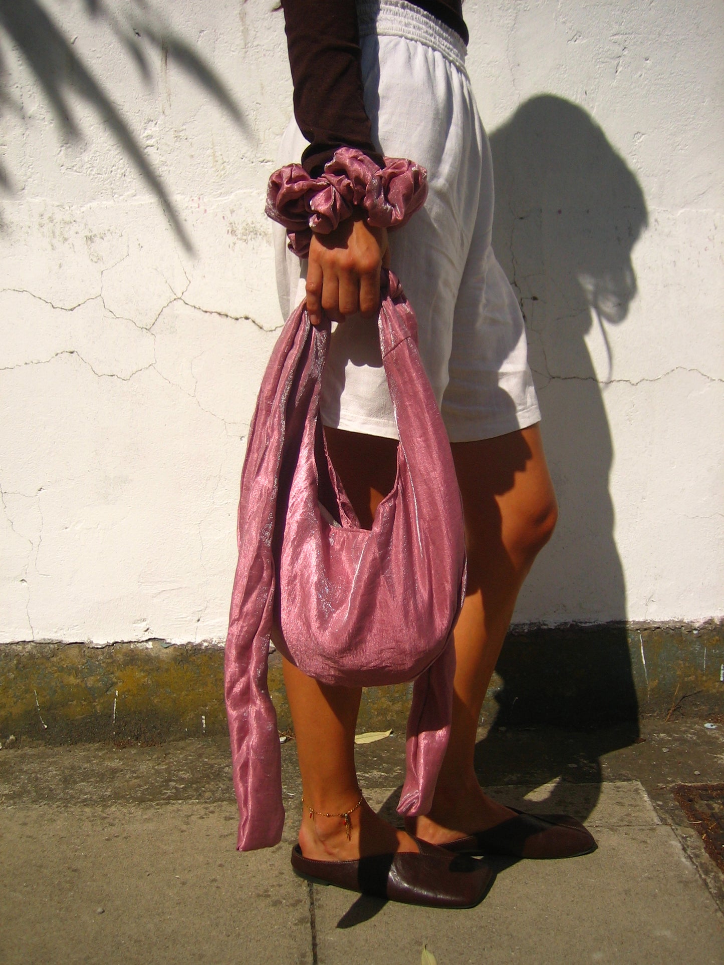 Rosa Scrunchie in Metallic Taffeta