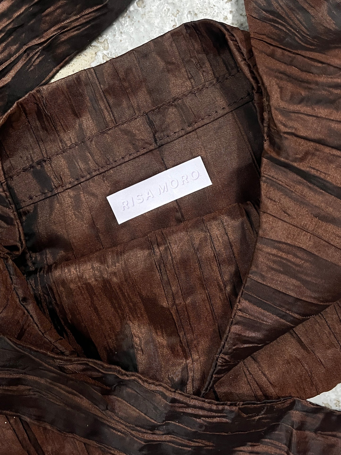 Cioccolato Sling Bag in Crinkle Taffeta