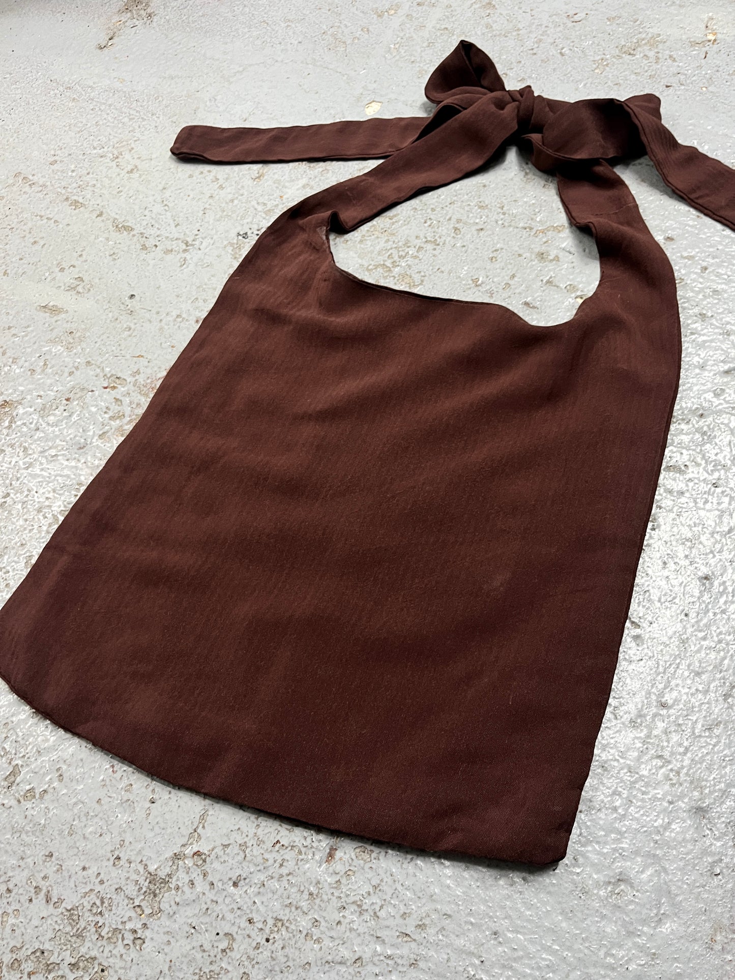 Cacao Crossbody Tote in Slinky Crepe
