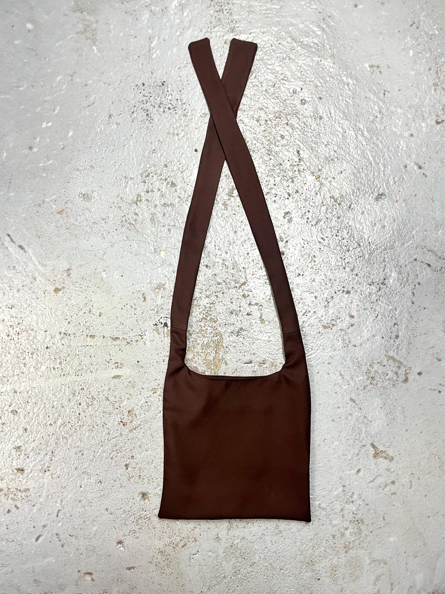 Cacao Crossbody Tote in Slinky Crepe