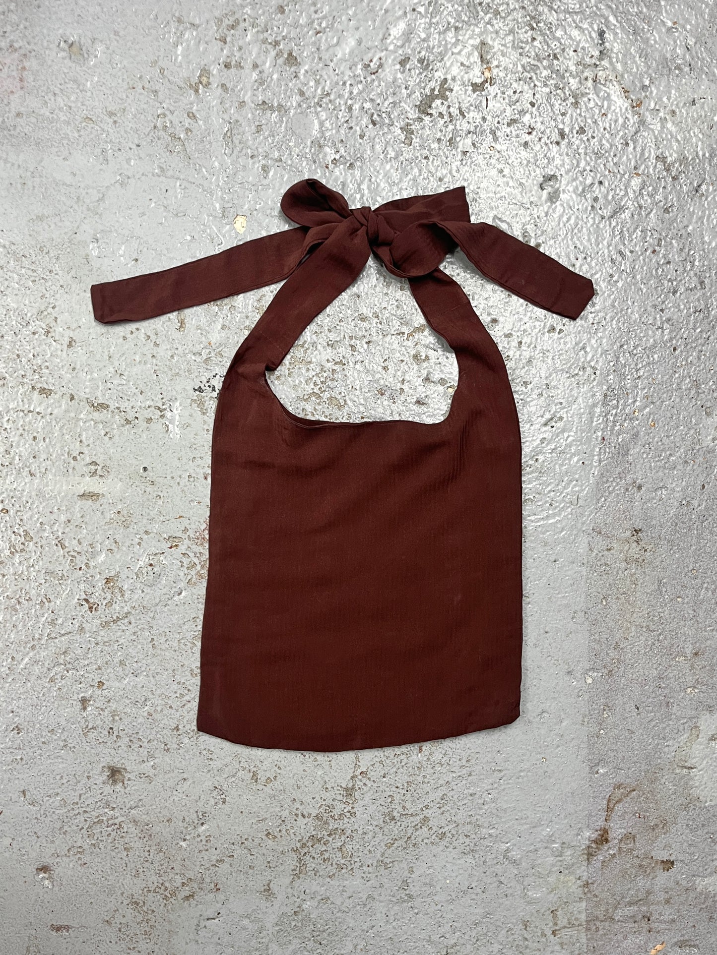 Cacao Crossbody Tote in Slinky Crepe