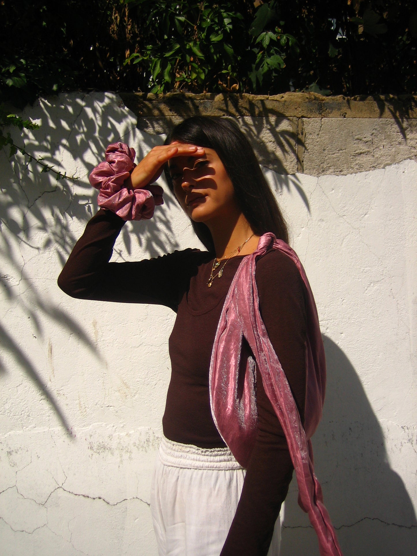 Rosa Sling Bag in Metallic Taffeta