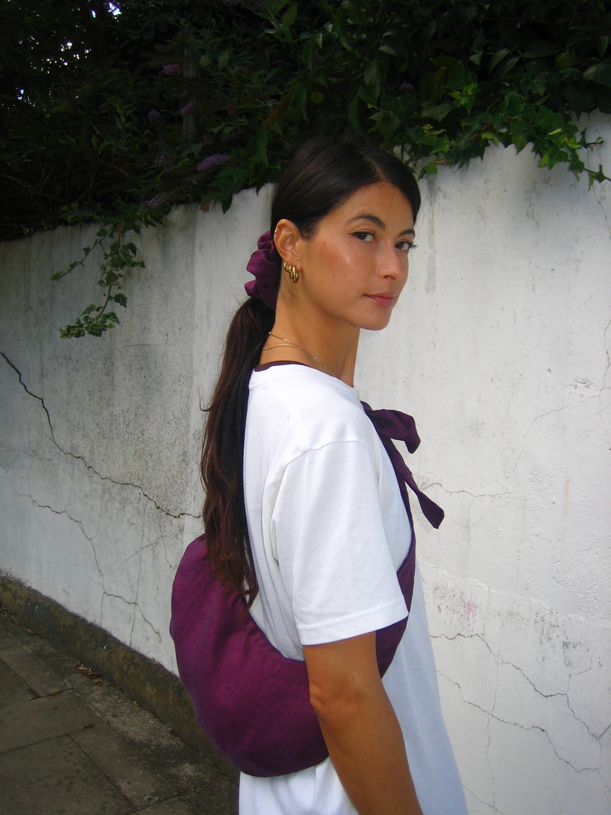 Ume Sling Bag in Shimmery Taffeta