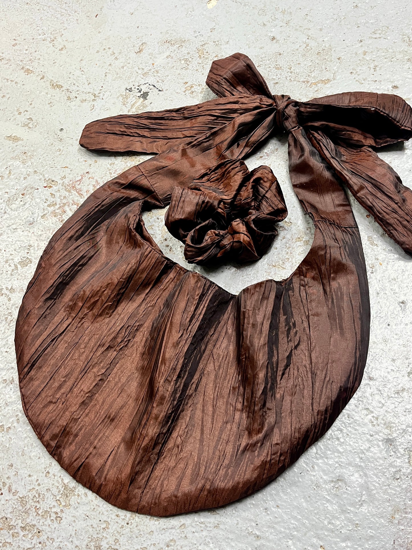 Cioccolato Sling Bag in Crinkle Taffeta
